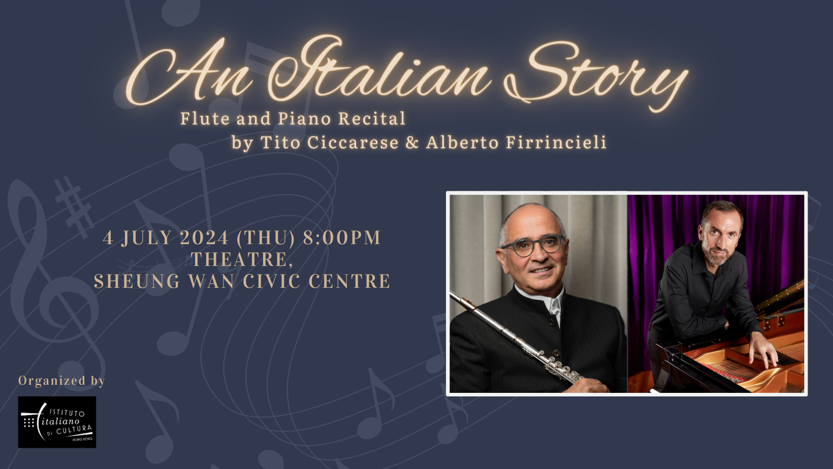 An Italian Story: Flute and Piano Recital by Tito Ciccarese & Alberto Firrincieli – FREE EVENT