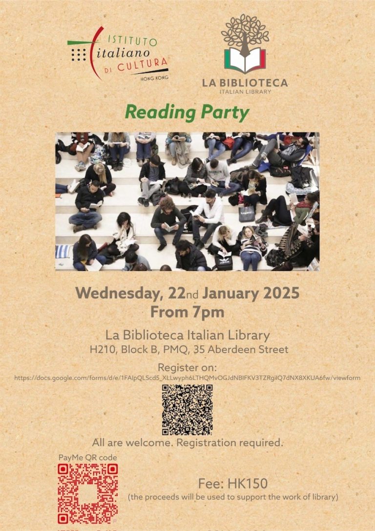 La Biblioteca Italian Library Reading Party